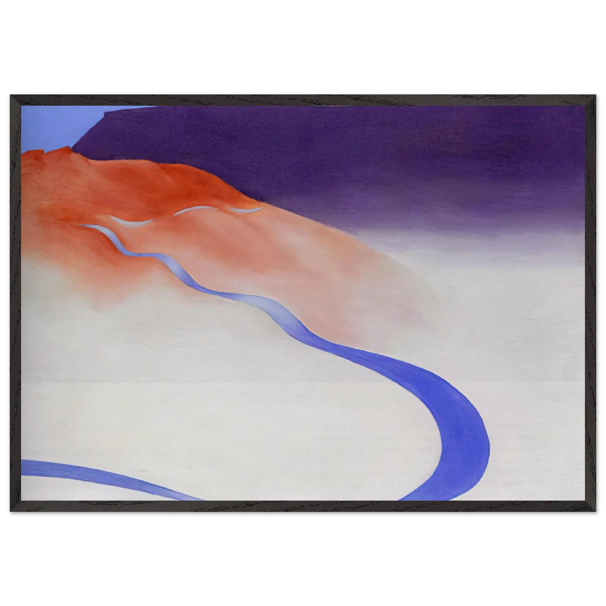 Road to the Ranch - Georgia OKeeffe 70x100 cm / 28x40 inches Framed Art Print – Black Wooden Frame
