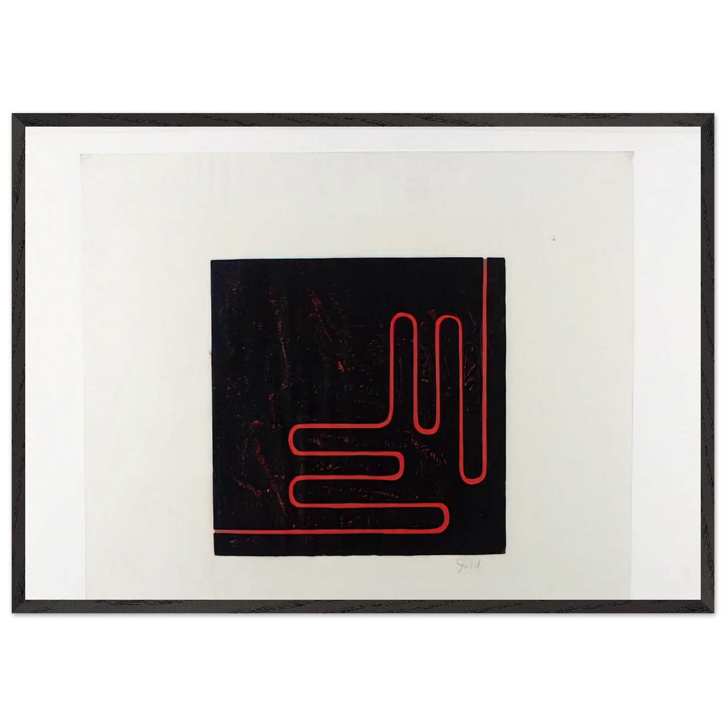 Untitled Print - 1978 - Donald Judd 70x100 cm / 28x40 inches Framed Art Print – Black Wooden Frame