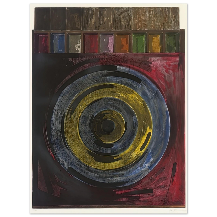 Jasper Johns - TARGET WITH PLASTER CASTS UNIVERSAL LIMITED ART EDITIONS 208 75x100 cm / 30x40inches Fine Art Poster
