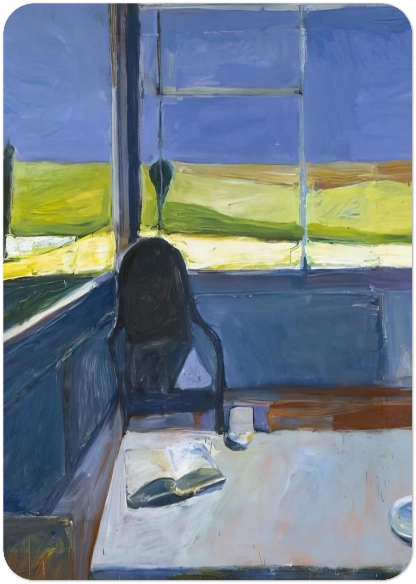 Interior with Book By Richard Diebenkorn Pack of 10 Post Cards | Richard Diebenkorn Post Cards | A6 (10.5 x 14.8 cm) - 4.1 x 5.8 inches