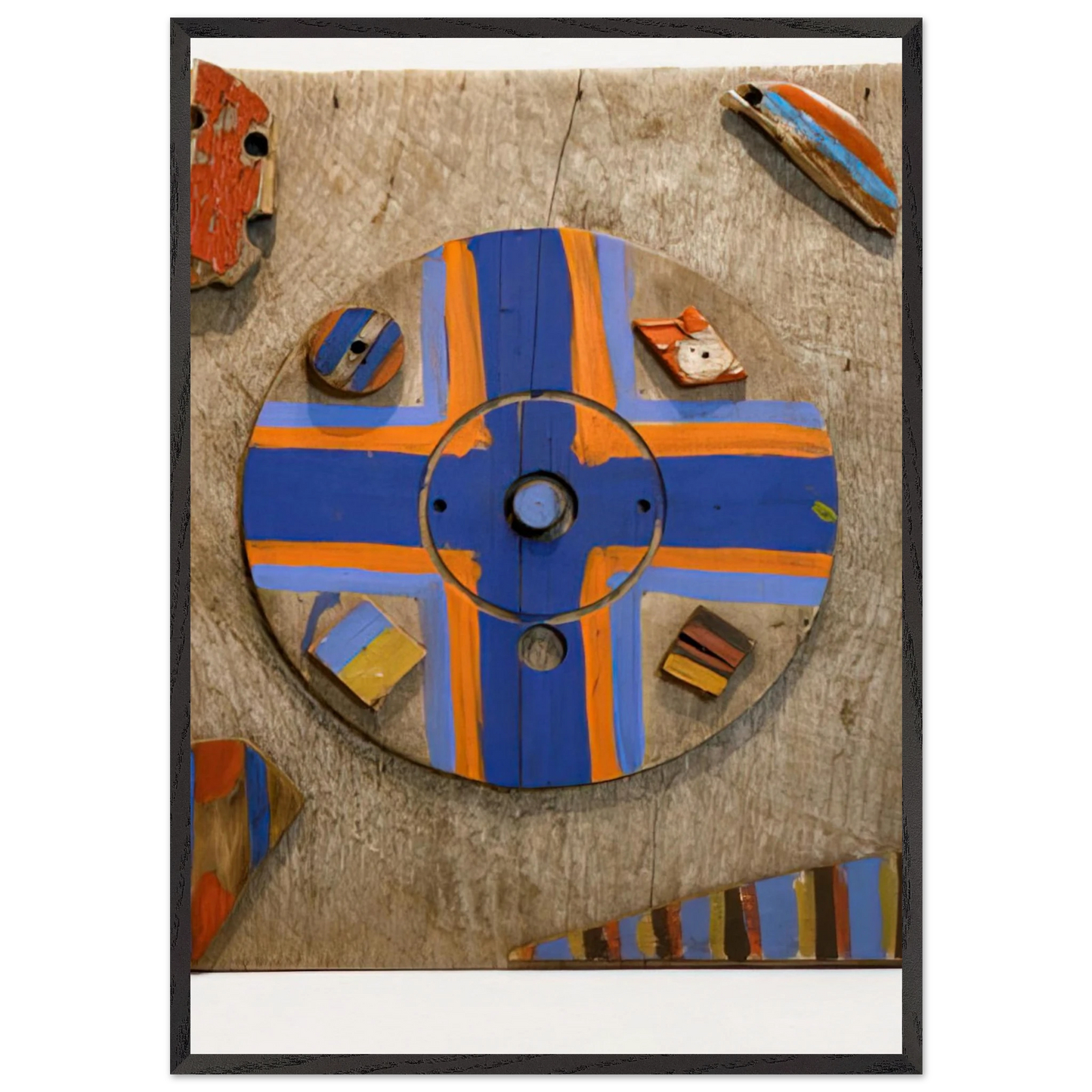 Eye of the Cross - 1976 - Betty Parsons 70x100 cm / 28x40 inches Framed Art Print – Black Wooden Frame
