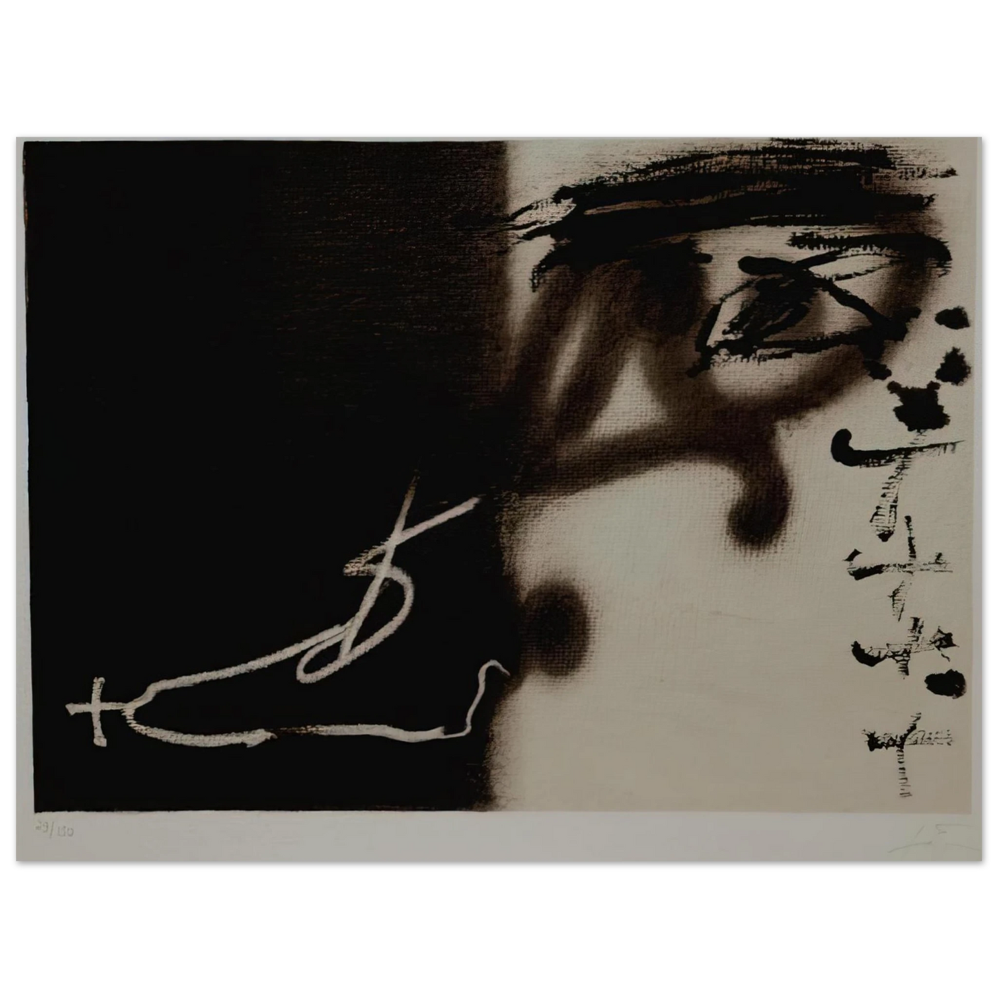 Antoni Tapies - DIVIS 1983 75x100 cm / 30x40inches Fine Art Poster