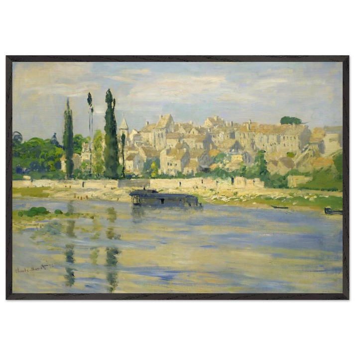 Carrieres-Saint-Denis - claude monet 70x100 cm / 28x40 inches Framed Art Print – Black Wooden Frame