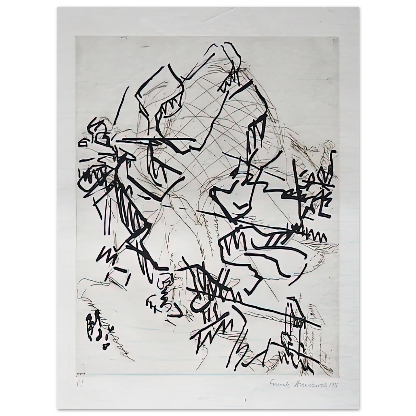 Frank Auerbach - TREE AT TRETIRE II 75x100 cm / 30x40inches Fine Art Poster