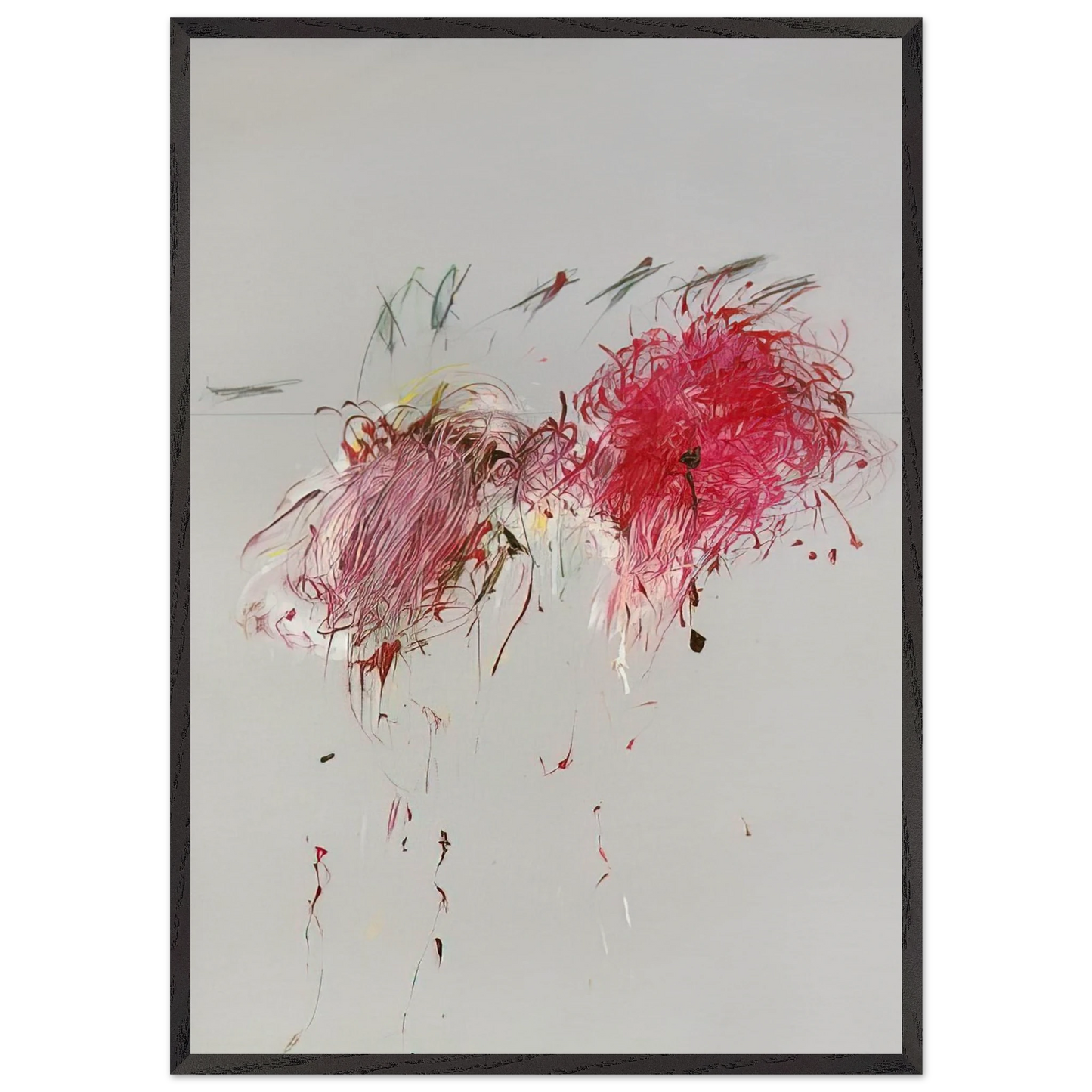 Nine Discourses on Commodus Part VII - Cy Twombly 70x100 cm / 28x40 inches Framed Art Print – Black Wooden Frame