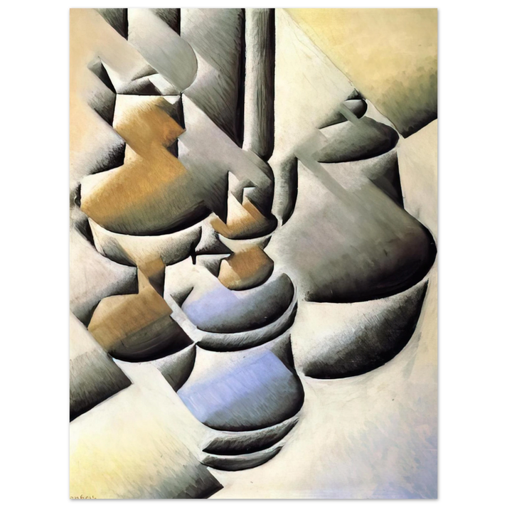 Juan Gris - STILL LIFE WITH OIL LAMP 1912 75x100 cm / 30x40inches Fine Art Poster