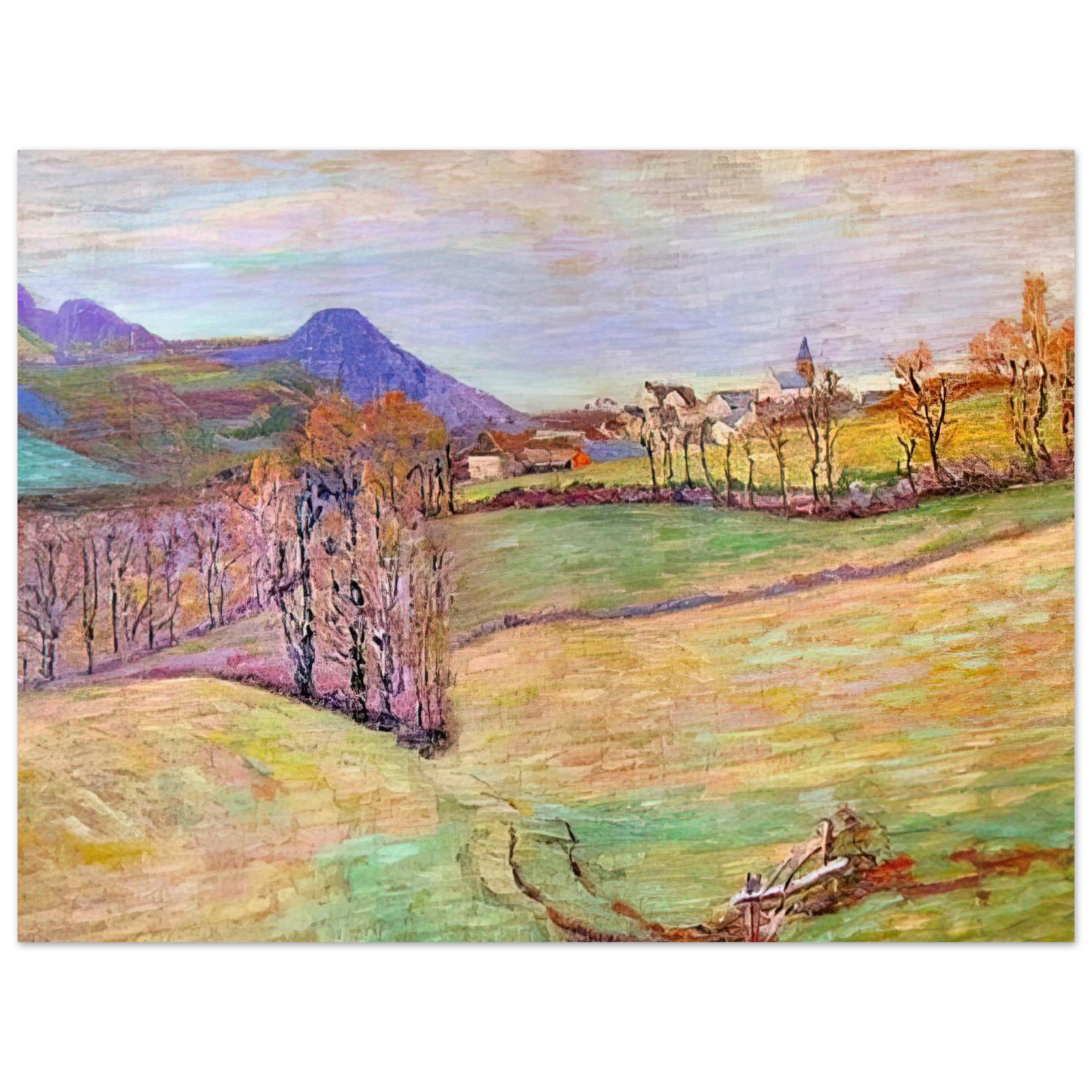Armand Guillaumin - View of Saint-Sauves 75x100 cm / 30x40inches Fine Art Poster