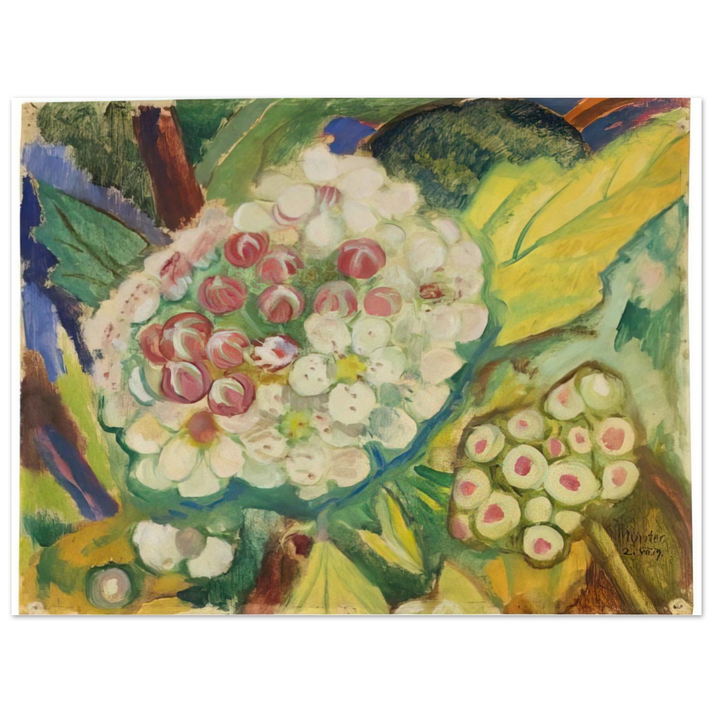 Gabriele Munter - VOM WEISSEN BUSCH 1919 75x100 cm / 30x40inches Fine Art Poster
