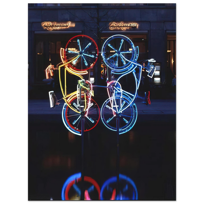 Robert Rauschenberg - RIDING BIKES 1998 75x100 cm / 30x40inches Fine Art Poster