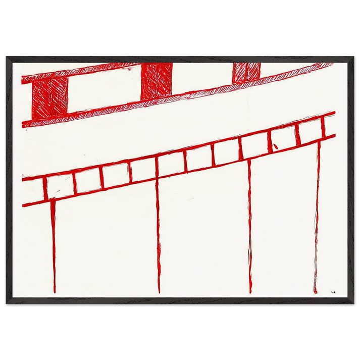 UNTITLED 1995 0 - Louise Bourgeois 70x100 cm / 28x40 inches Framed Art Print – Black Wooden Frame