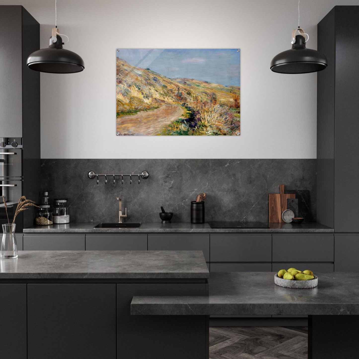 The Road to Giverny - claude monet Acrylic Print - 70x100 cm / 28x40″ inches