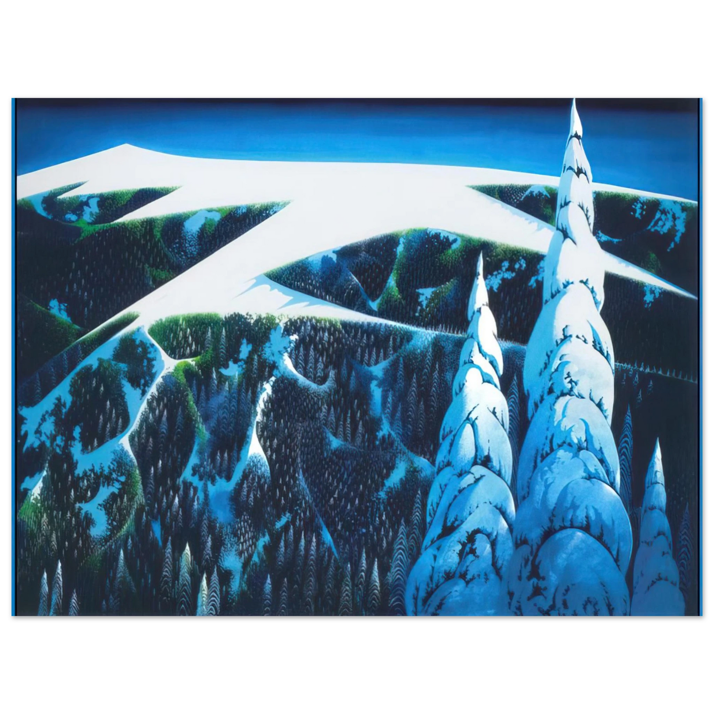 Eyvind Earle - Sangre De Cristo Range 75x100 cm / 30x40inches Fine Art Poster