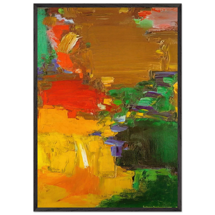 Rhapsody - Hans Hofmann 70x100 cm / 28x40 inches Framed Art Print – Black Wooden Frame