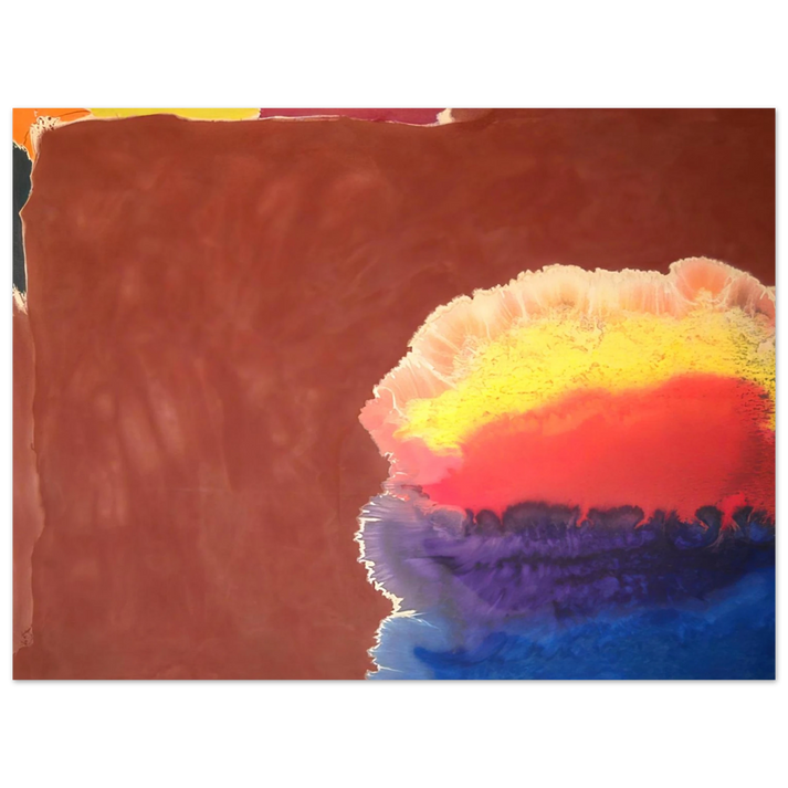 Ronnie Landfield - Brown Wall - 1970 75x100 cm / 30x40inches Fine Art Poster