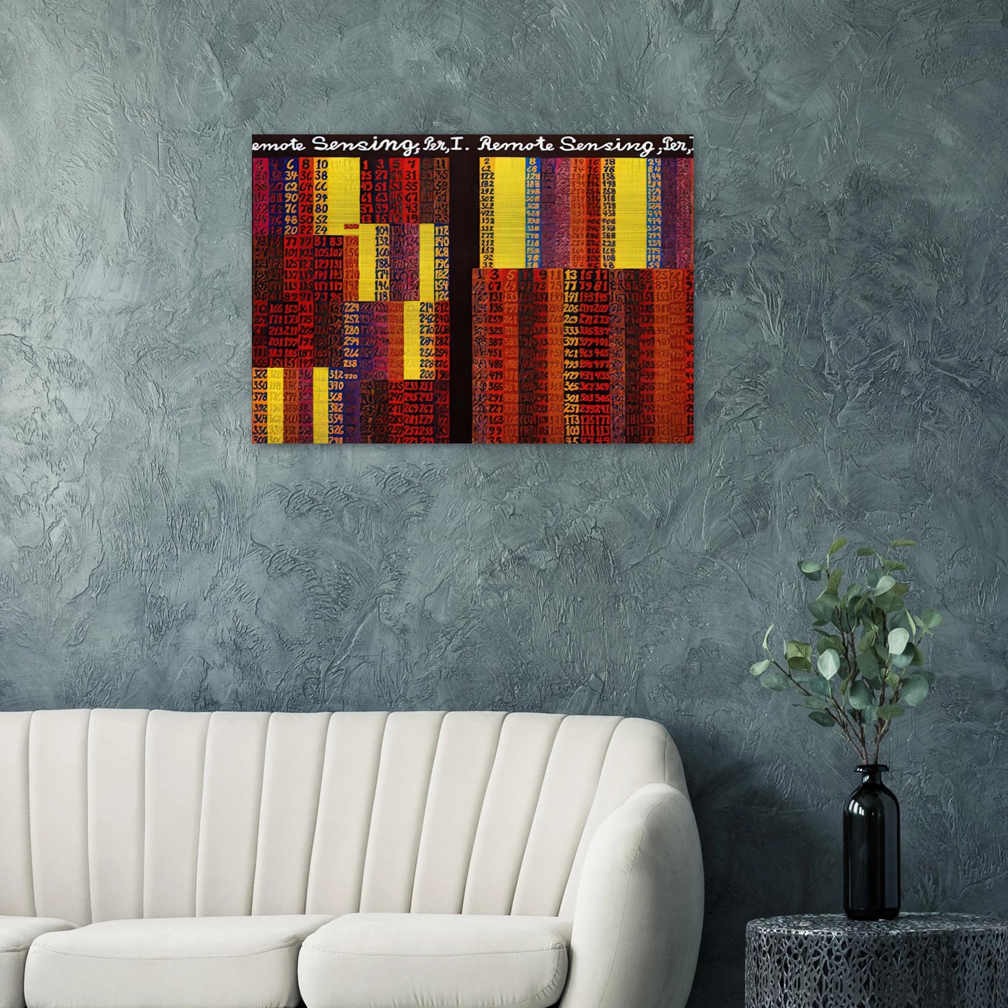 Remote Sensing, Per I II - 1979 - Alfred Jensen Brushed Aluminum Print - 70x100 cm / 28x40 inches | Alfred Jensen Aluminum Print | Alfred Jensen Prints