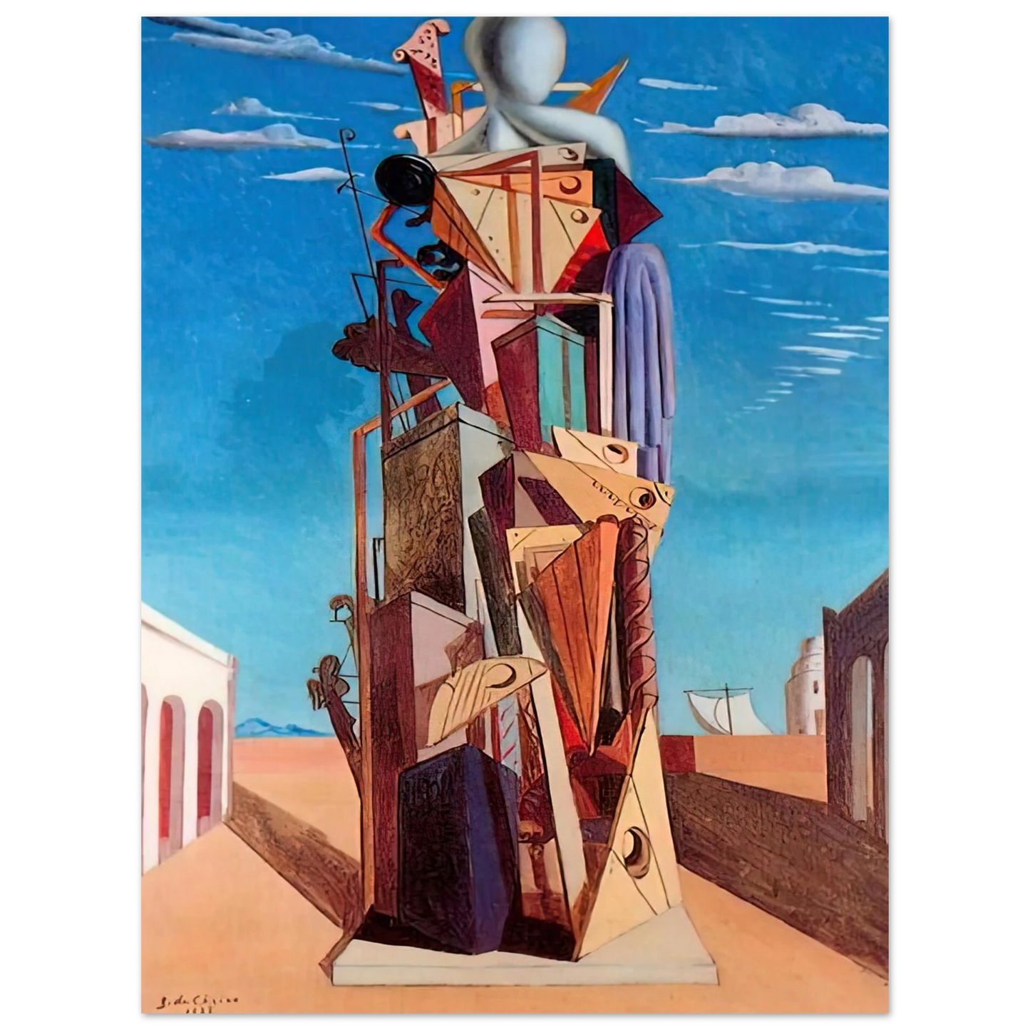 Giorgio de Chirico - THE GREAT MACHINE 1925 75x100 cm / 30x40inches Fine Art Poster