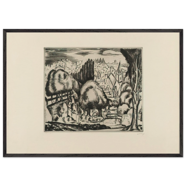 LANDSCAPE 1907 2 - Andre Derain 70x100 cm / 28x40 inches Framed Art Print – Black Wooden Frame