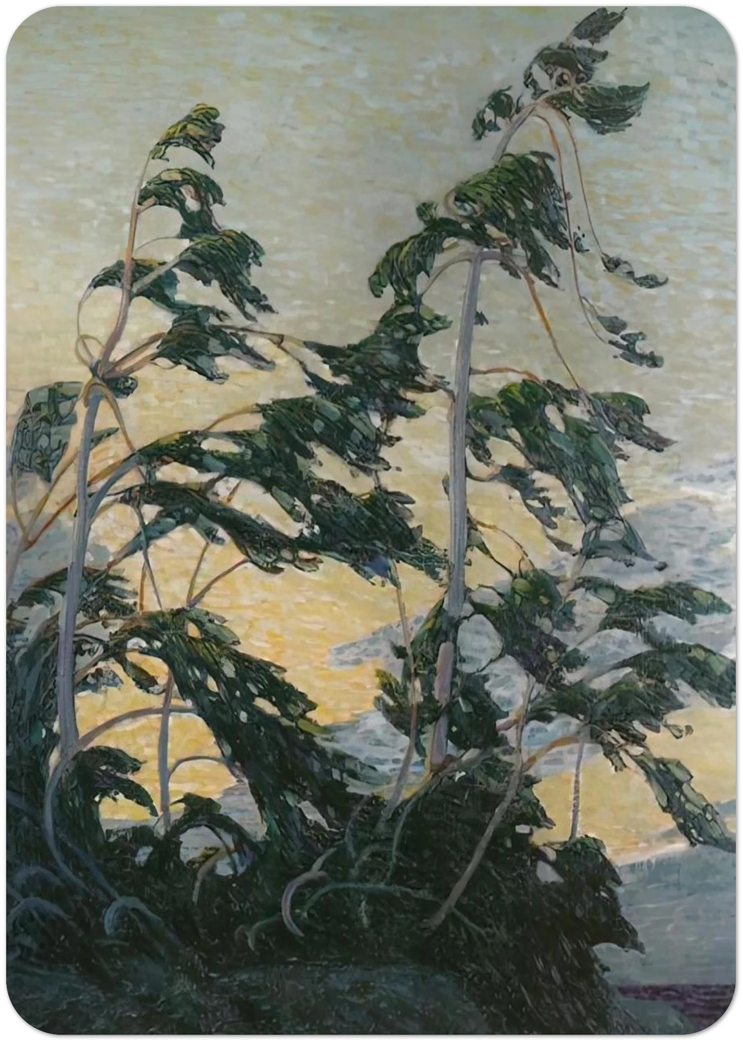 PINE ISLAND GEORGIAN BAY 1916 By Tom Thomson Pack of 10 Post Cards | Tom Thomson Post Cards | A6 (10.5 x 14.8 cm) - 4.1 x 5.8 inches