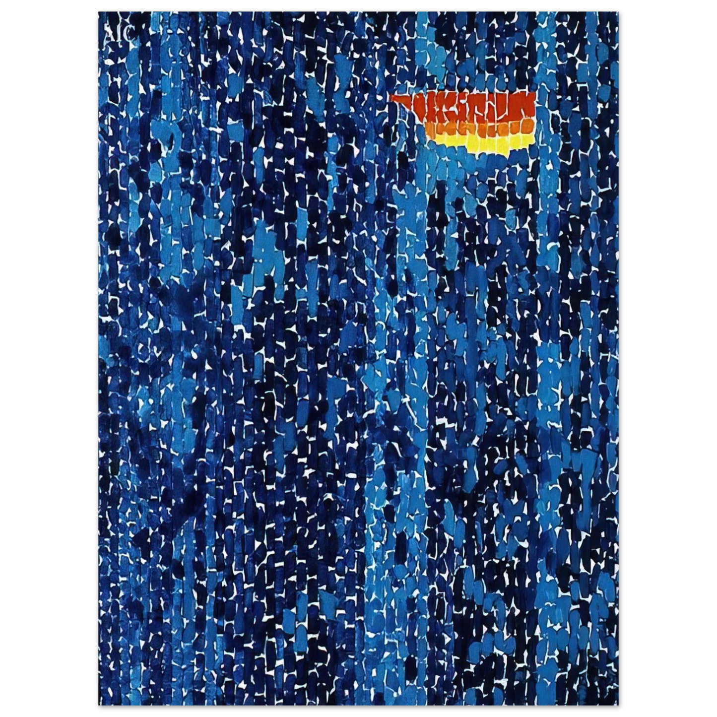 Alma Woodsey Thomas - STARRY NIGHT AND THE ASTRONAUTS 1972 75x100 cm / 30x40inches Fine Art Poster
