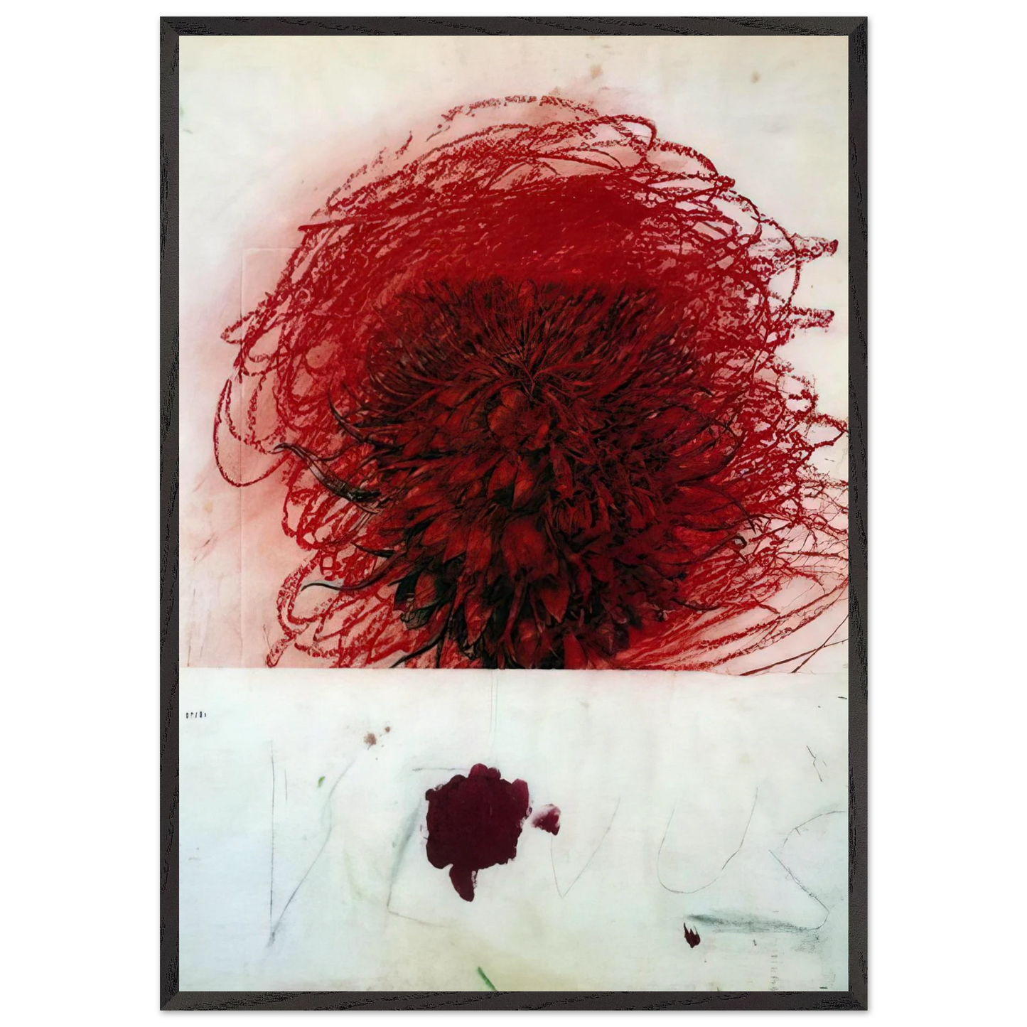 Pan II - Cy Twombly 70x100 cm / 28x40 inches Framed Art Print – Black Wooden Frame