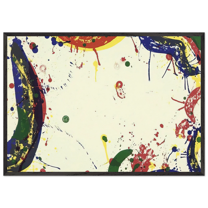 Sun Up - Sam Francis 70x100 cm / 28x40 inches Framed Art Print – Black Wooden Frame