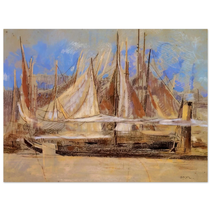 Odilon Redon - YACHTS AT ROYAN 1902 75x100 cm / 30x40inches Fine Art Poster