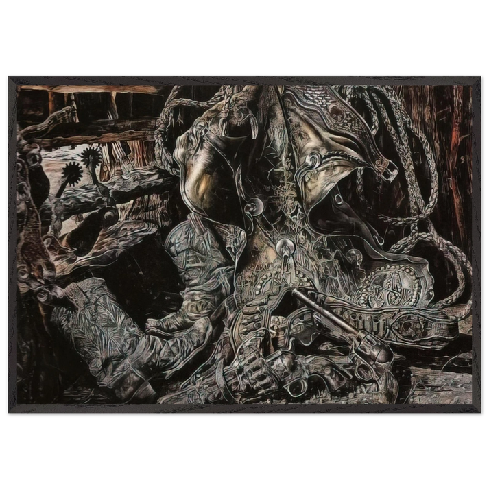 NONAME 8 - Ivan Albright 70x100 cm / 28x40 inches Framed Art Print – Black Wooden Frame