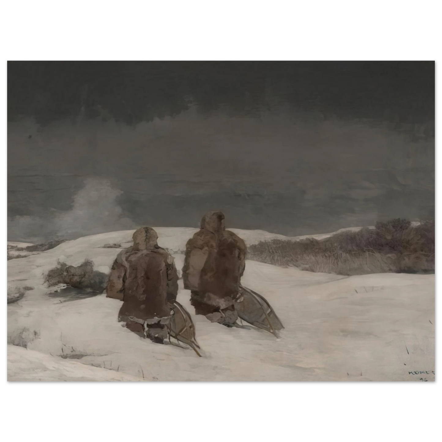 Winslow Homer - BELOW ZERO 75x100 cm / 30x40inches Fine Art Poster