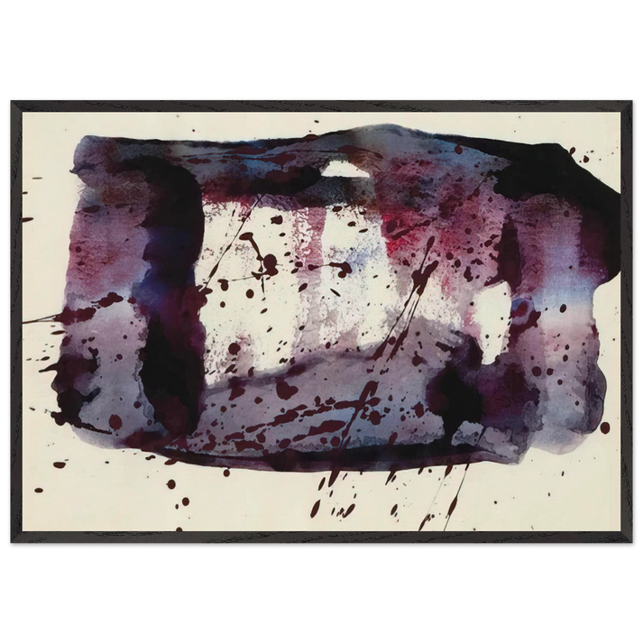 Untitled SF76-176 - Sam Francis 70x100 cm / 28x40 inches Framed Art Print – Black Wooden Frame