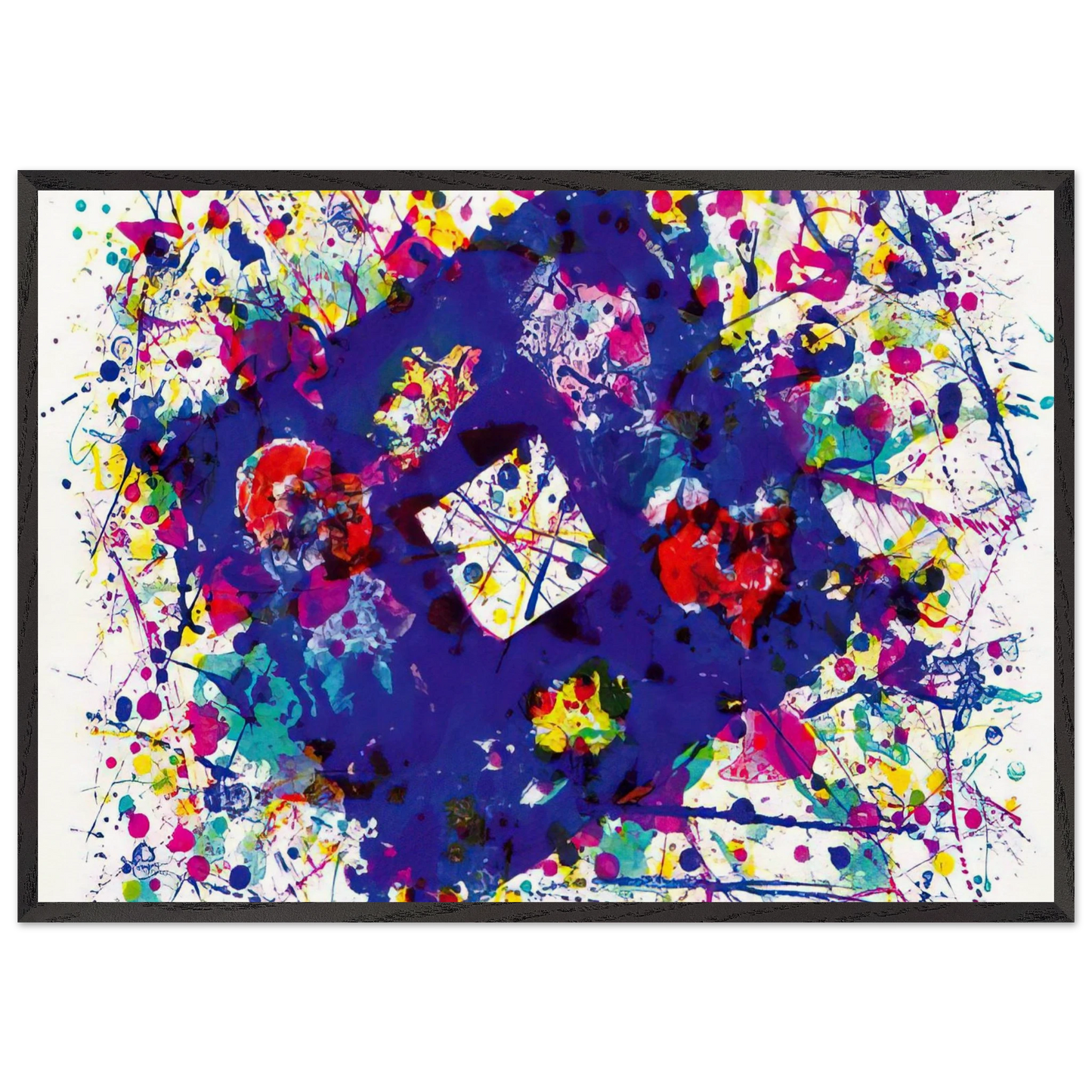 Untitled SF 259 - Sam Francis 70x100 cm / 28x40 inches Framed Art Print – Black Wooden Frame