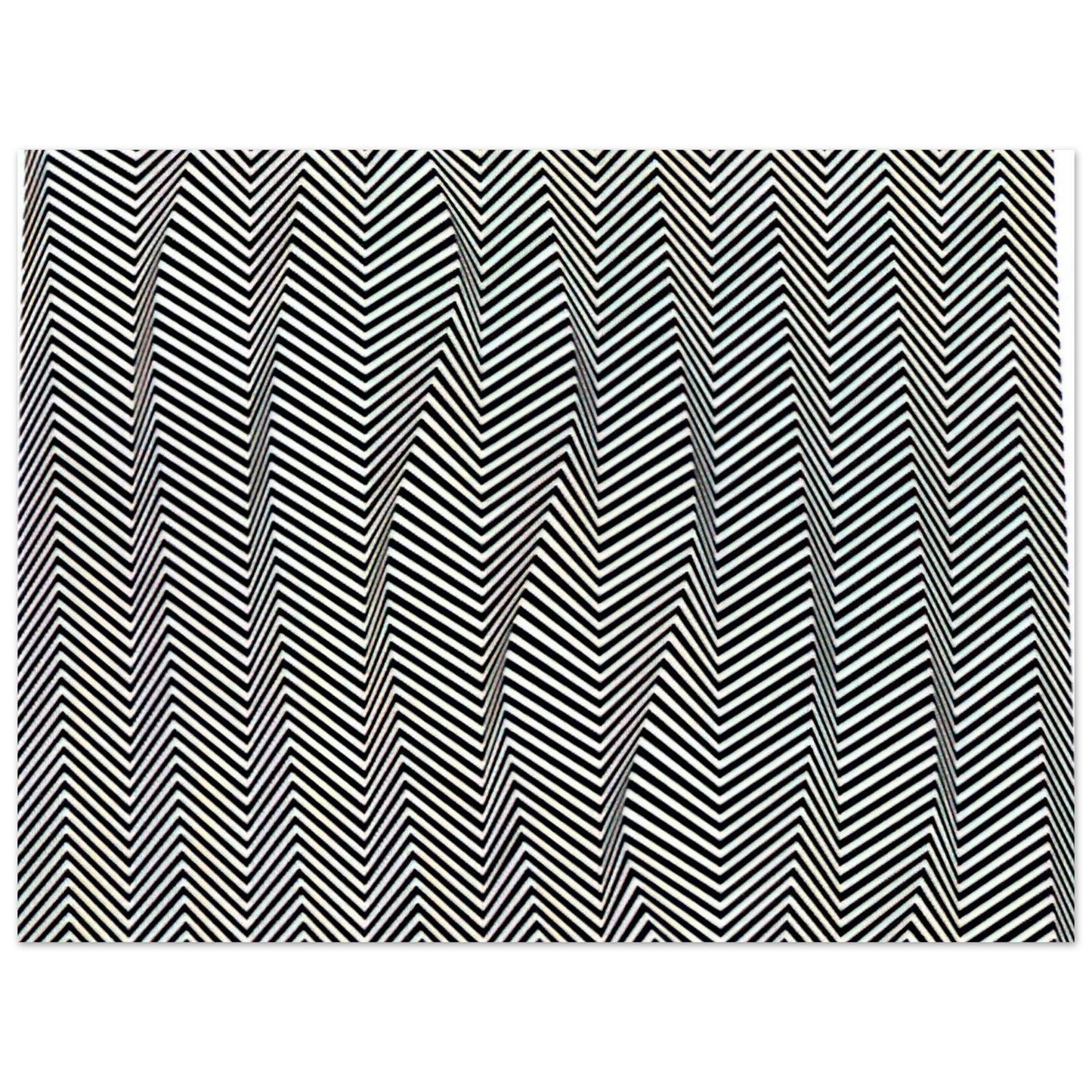 Bridget Riley - DESCENDING 1966 75x100 cm / 30x40inches Fine Art Poster