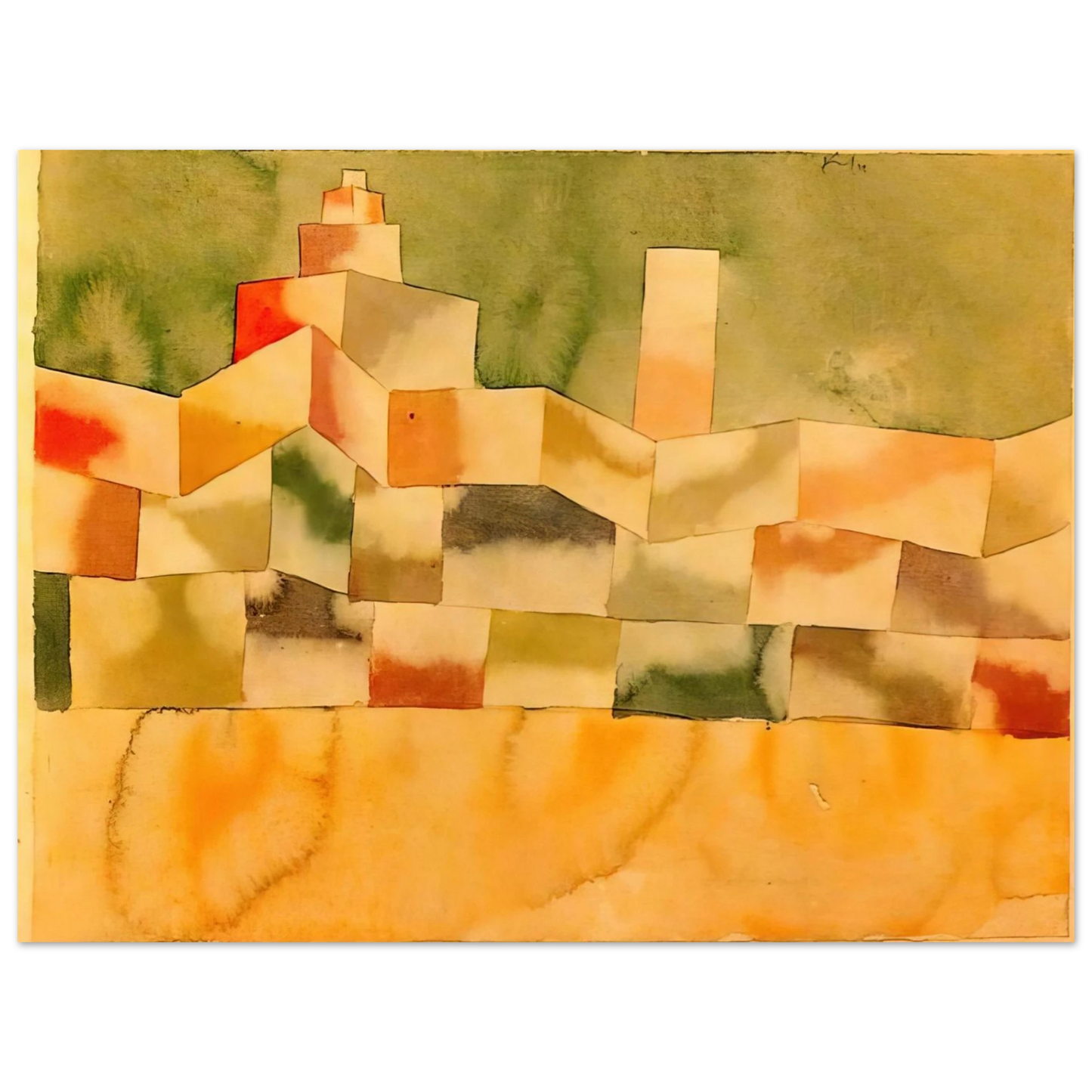 Paul Klee - ORIENTAL ARCHITECTURE 1929 75x100 cm / 30x40inches Fine Art Poster