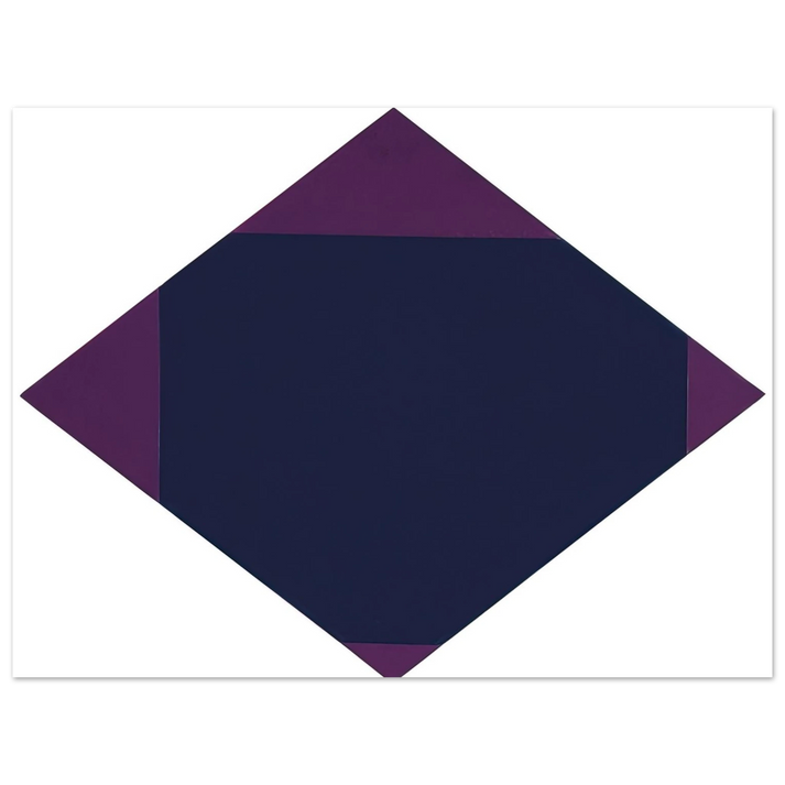 Max Bill - Blau-violettes horizontal-vertikal-quadrat - 1968 75x100 cm / 30x40inches Fine Art Poster