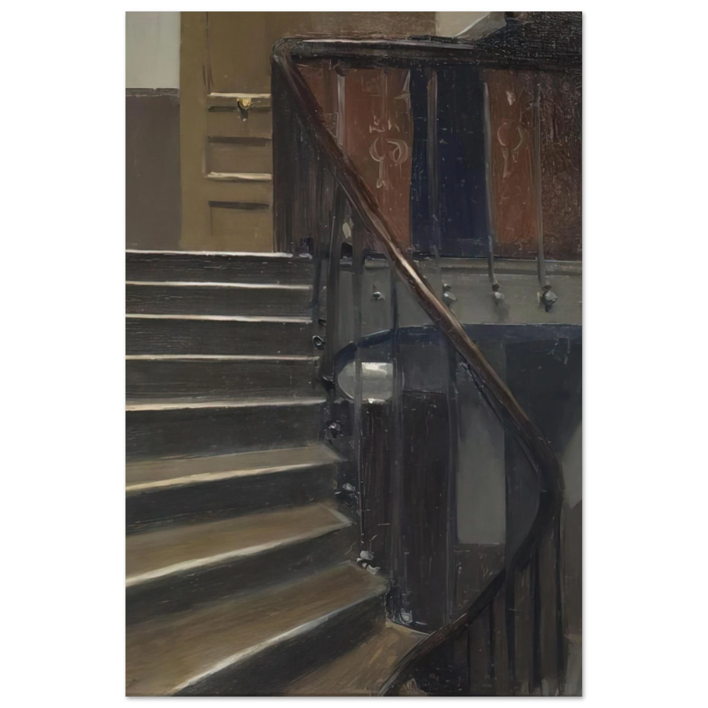 Edward Hopper - Stairway at 48 rue de Lille, Paris Fine Art Poster