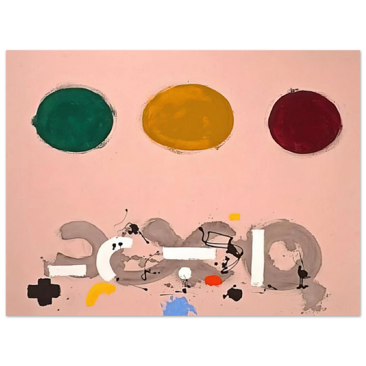 Adolph Gottlieb - Green, Ochre, Maroon - 1969 75x100 cm / 30x40inches Fine Art Poster