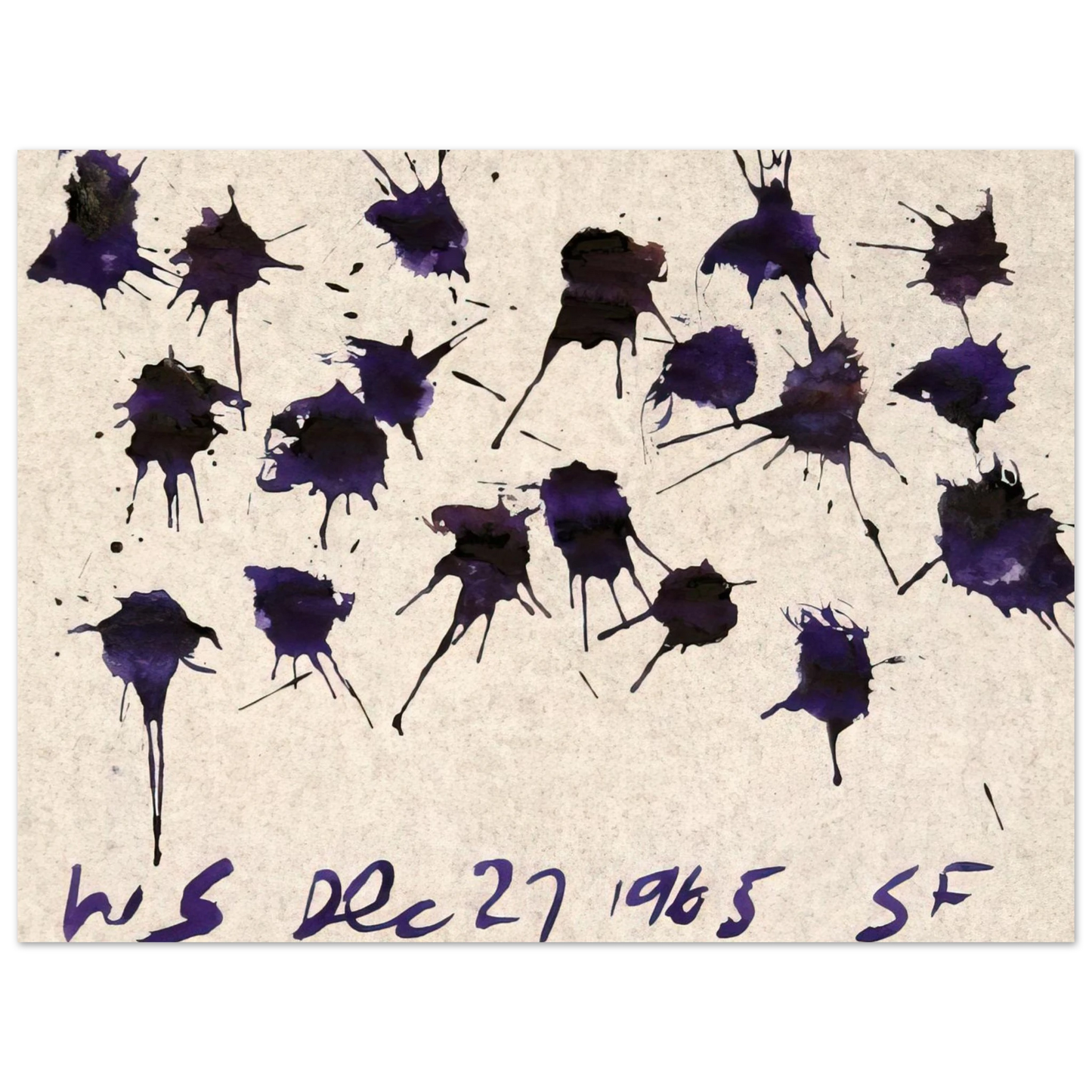 William Saroyan - WS Dec 27, 1965 SF - 1965 75x100 cm / 30x40inches Fine Art Poster
