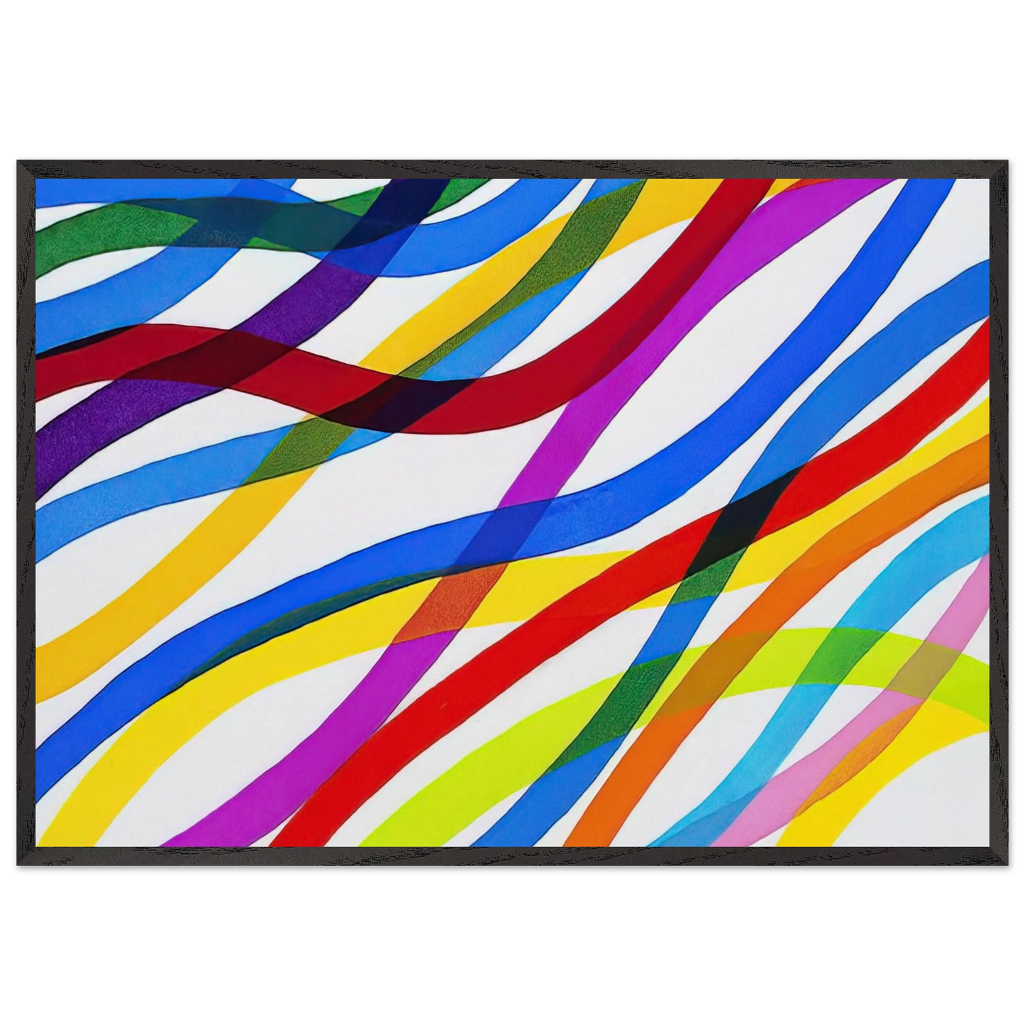 Untitled - 1990 N3 - Piero Dorazio 70x100 cm / 28x40 inches Framed Art Print – Black Wooden Frame