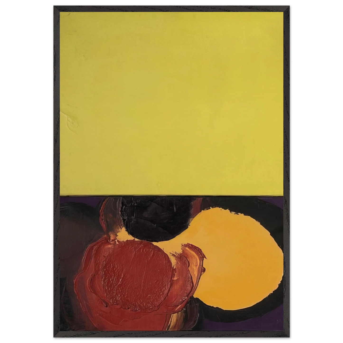 Wall artUNTITLED 1965 N3 - Luis Feito 70x100 cm / 28x40 inches Framed Art Print – Black Wooden Frame