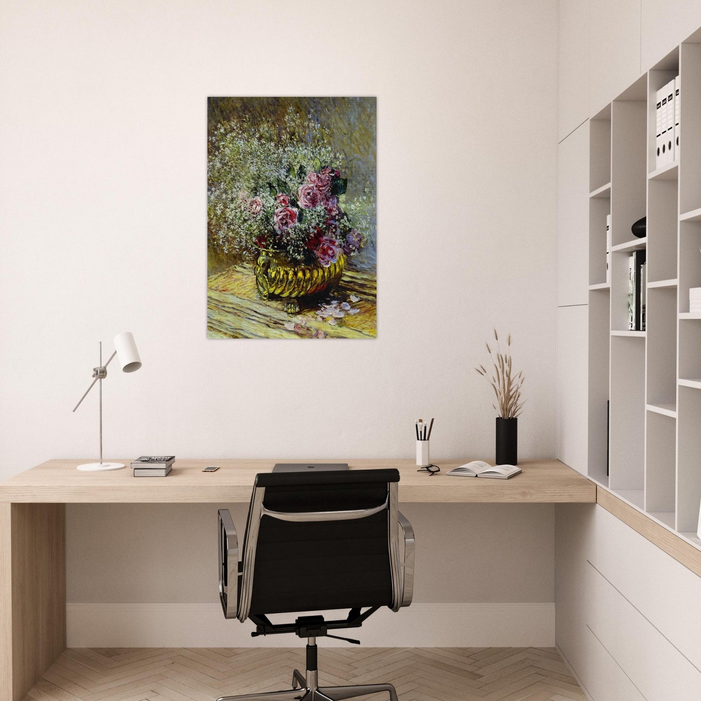 Flowers in a Pot - claude monet Brushed Aluminum Print - 70x100 cm / 28x40 inches | claude monet Aluminum Print | claude monet Prints
