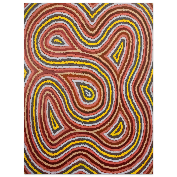 Clifford Possum Tjapaltjarri - Worm Dreaming - 1998 75x100 cm / 30x40inches Fine Art Poster