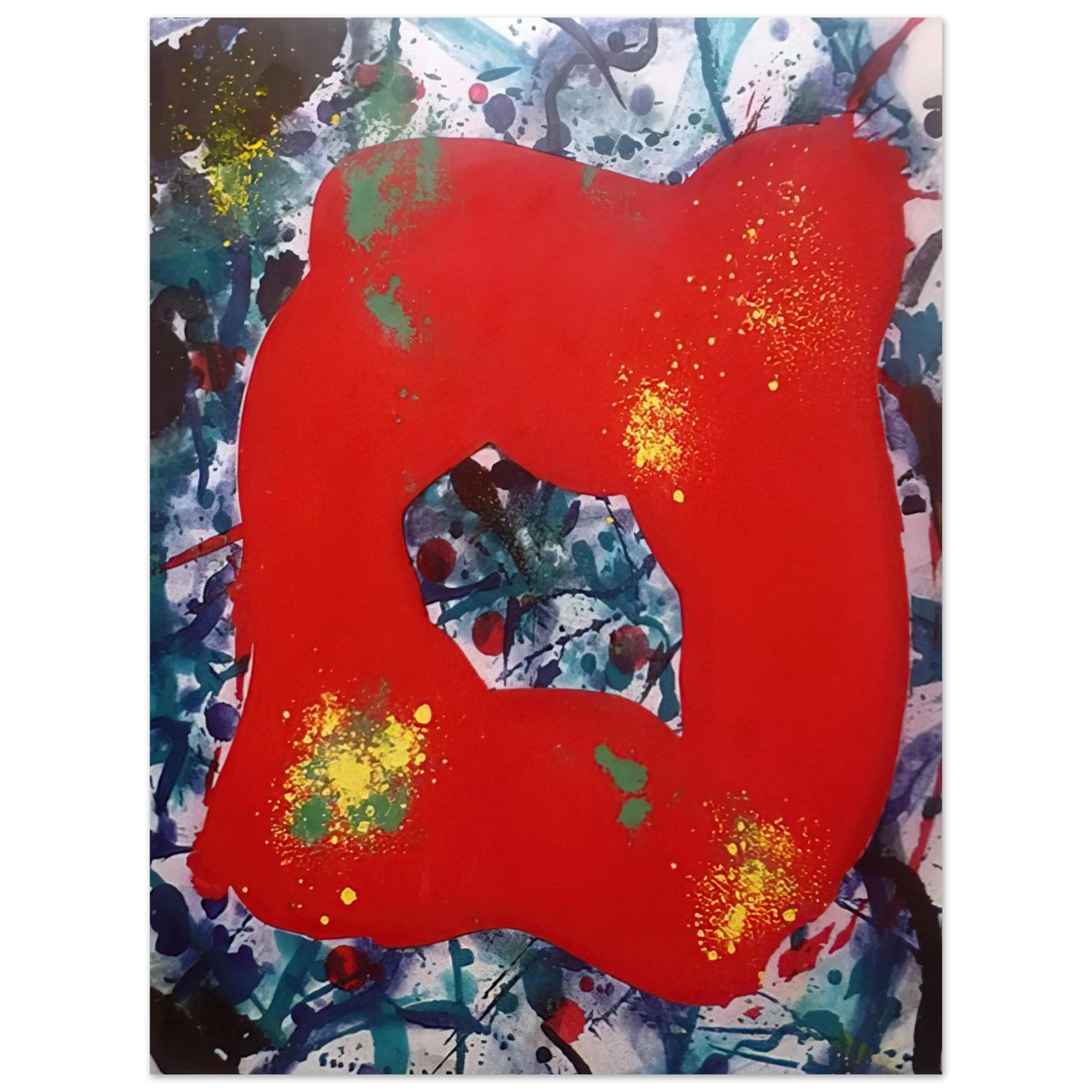 Sam Francis - Untitled SFE 071 75x100 cm / 30x40inches Fine Art Poster