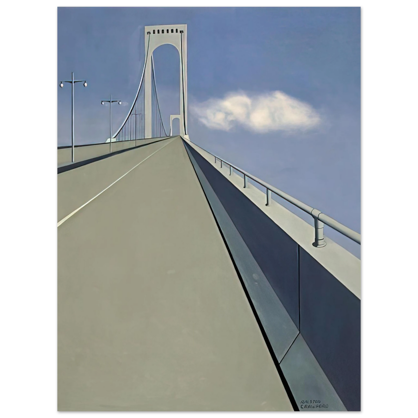 Ralston Crawford - Whitestone Bridge - 1940 75x100 cm / 30x40inches Fine Art Poster