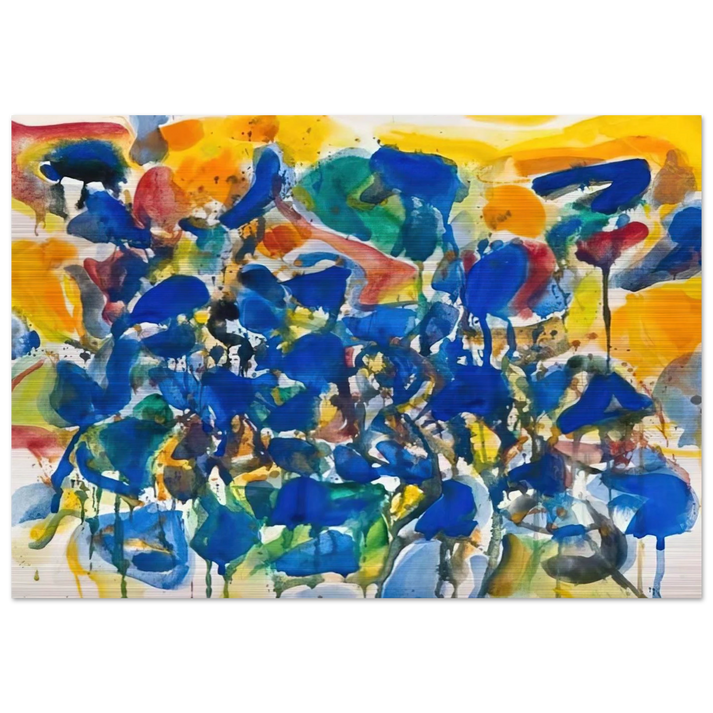 Untitled SF-56-003 - Sam Francis Brushed Aluminum Print - 70x100 cm / 28x40 inches | Sam Francis Aluminum Print | Sam Francis Prints