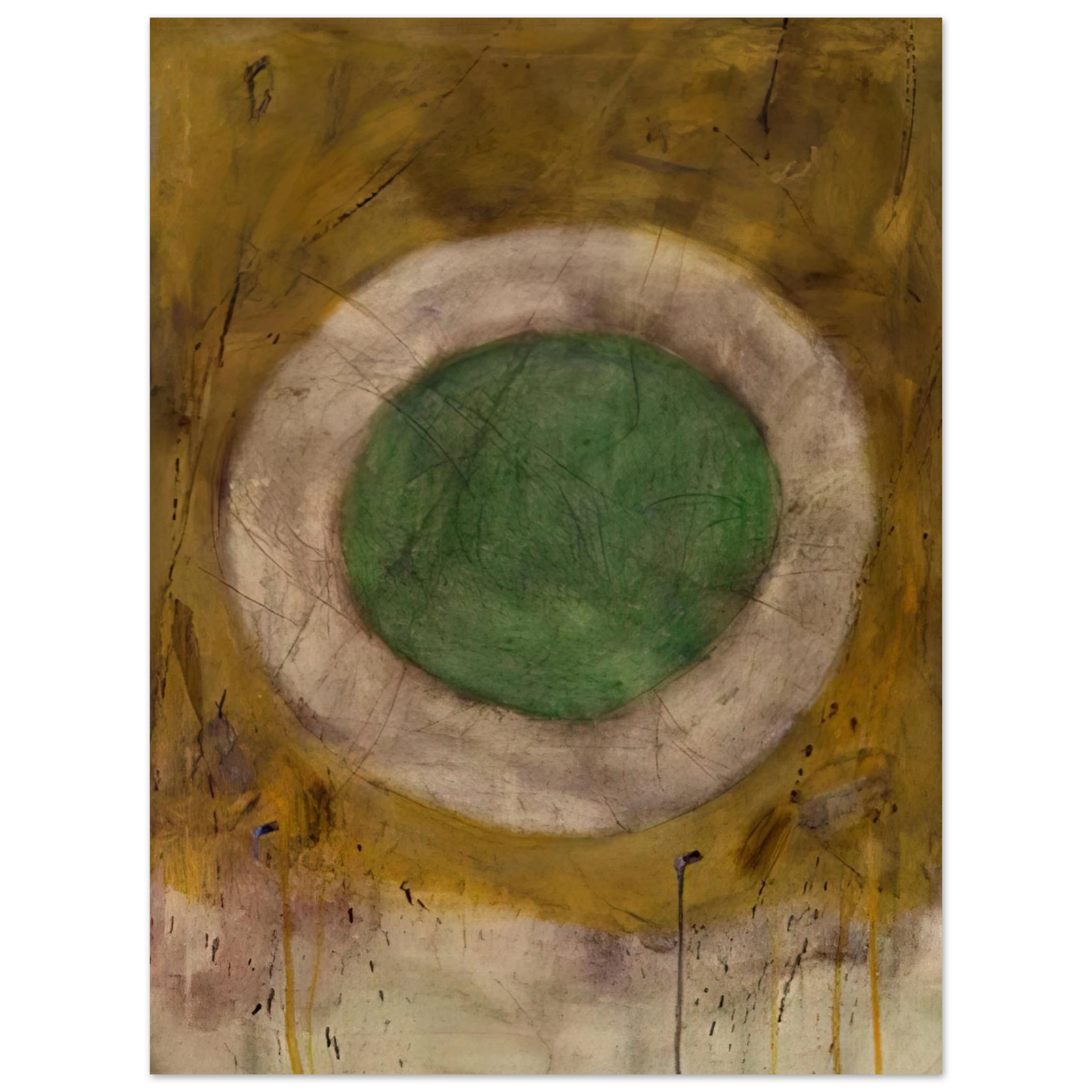 Gene Davis - Green Glow - 1958 75x100 cm / 30x40inches Fine Art Poster