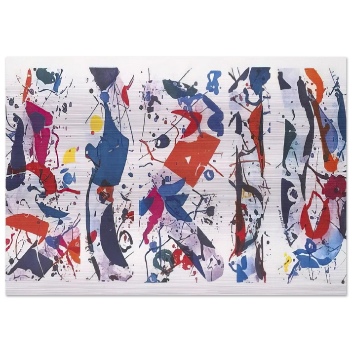 The Five Continents - Sam Francis Brushed Aluminum Print - 70x100 cm / 28x40 inches | Sam Francis Aluminum Print | Sam Francis Prints