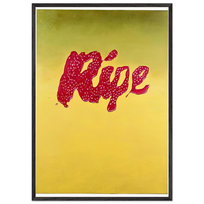 RIPE - Edward Ruscha 70x100 cm / 28x40 inches Framed Art Print – Black Wooden Frame