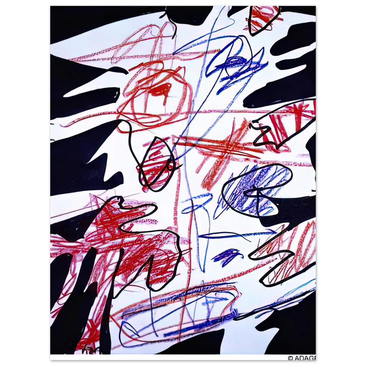 Jean Dubuffet - ACTIVATION XLVII 75x100 cm / 30x40inches Fine Art Poster