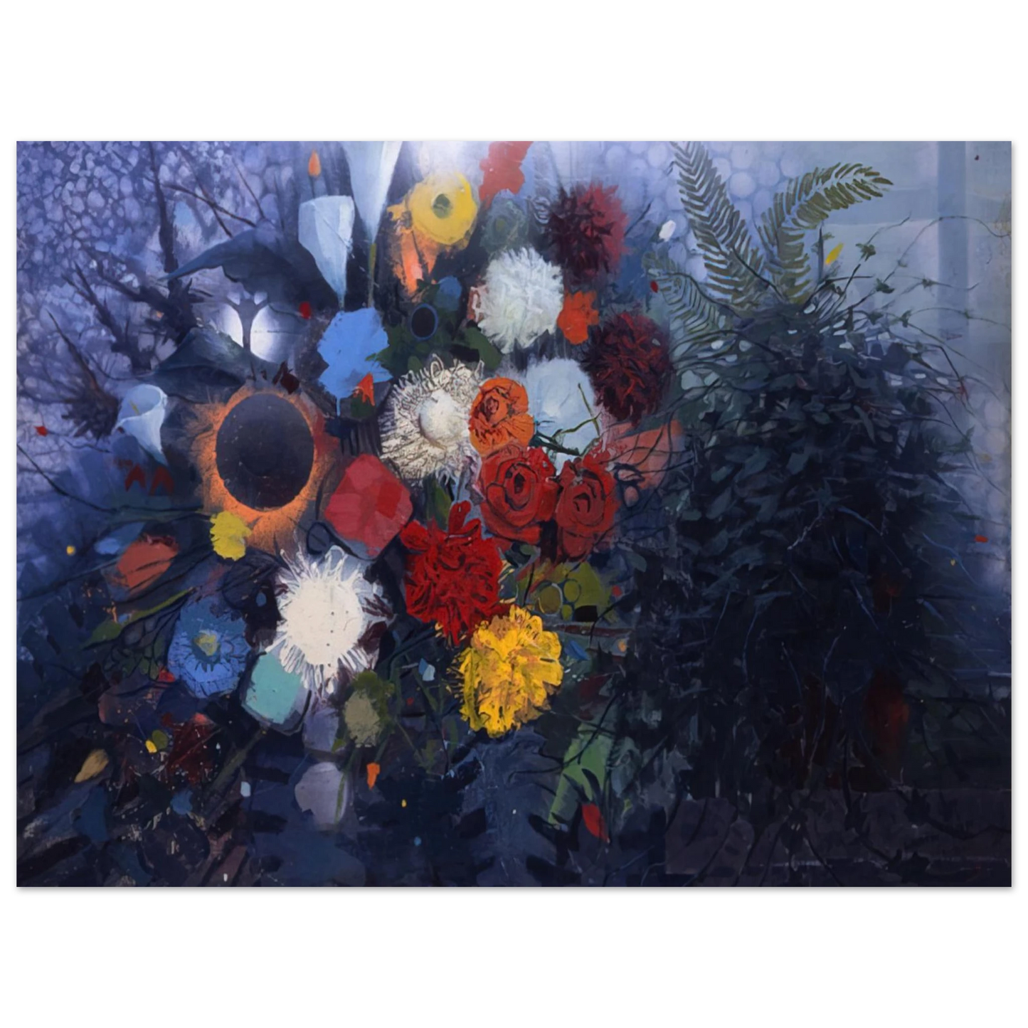 Gebre Kristos Desta - Flowers No. 1 - 1975 75x100 cm / 30x40inches Fine Art Poster