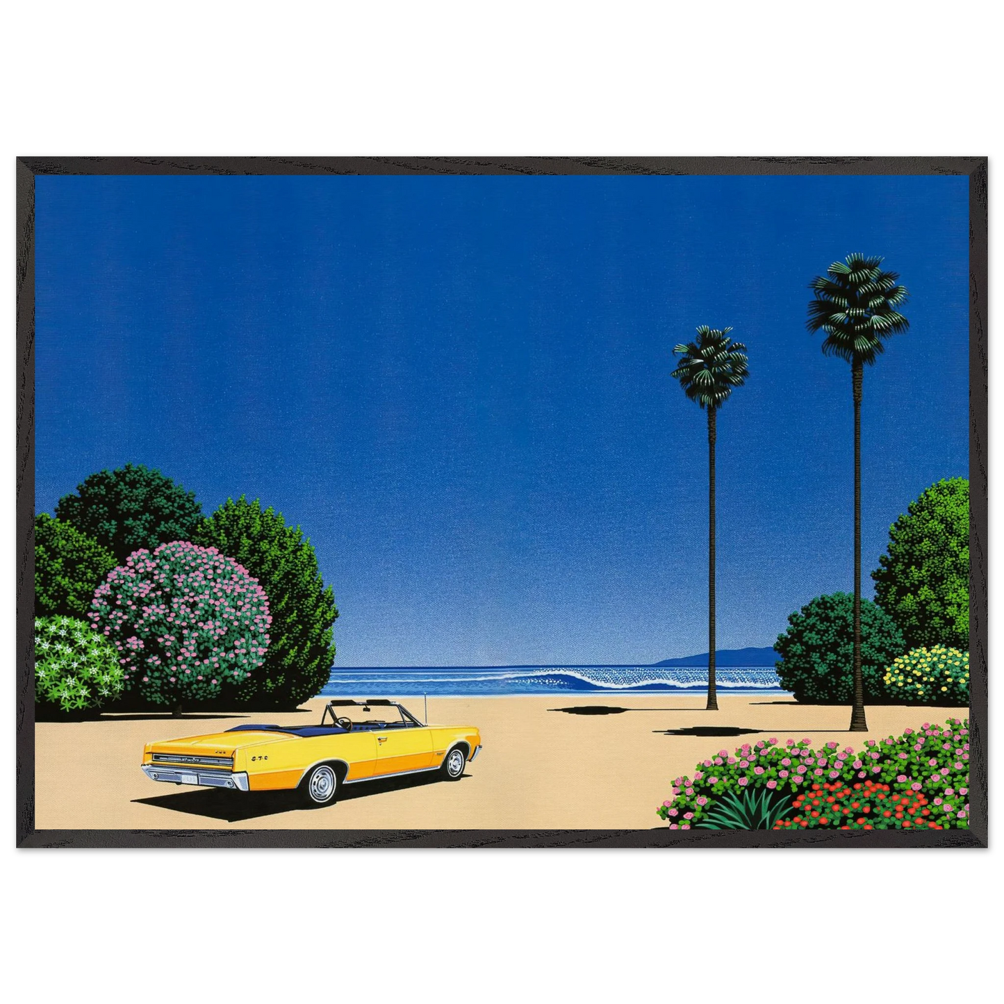 Sweet Breeze Alt Coastline at Lovers Point - Hiroshi Nagai 70x100 cm / 28x40 inches Framed Art Print – Black Wooden Frame