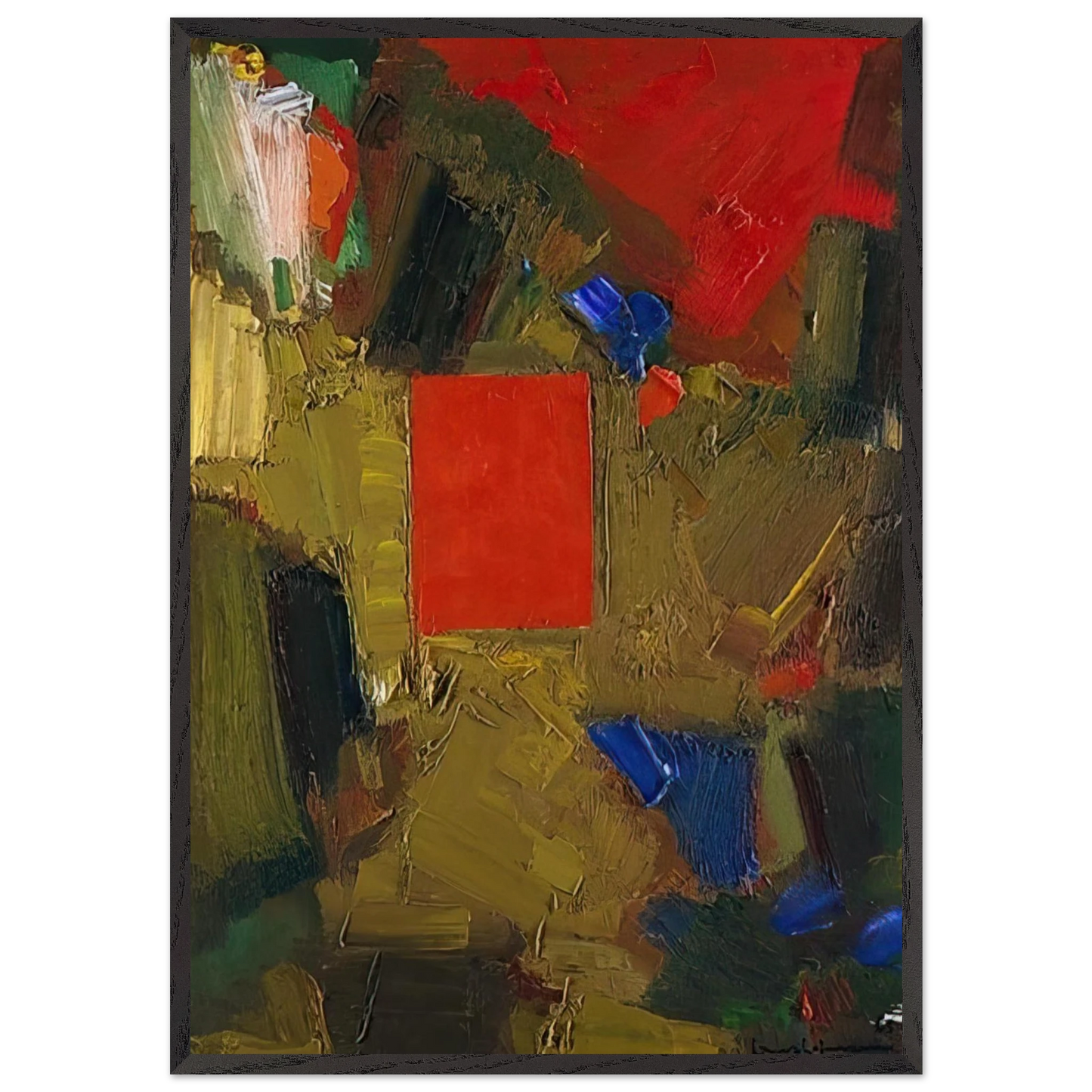 Profound Longing - Hans Hofmann 70x100 cm / 28x40 inches Framed Art Print – Black Wooden Frame